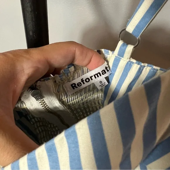 Reformation Lauretta Dress Monday Stripe - Picture 5 of 8